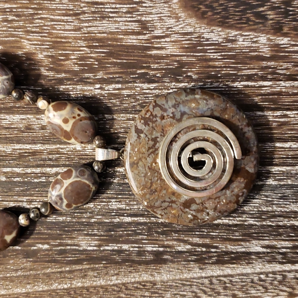 Turritella Jasper Pendant